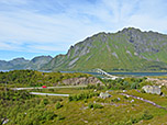 Blick zur Gimsøystraumen-Brücke