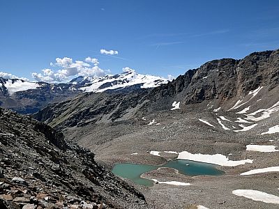 Der Blick nach Südwesten zum Monte Cevedale 