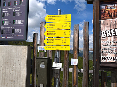 Der Manlitzkogel ist neben vielen weiteren Zielen am Zwölferkogel  bereits angeschrieben