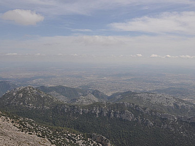 Blick nach Westen auf das Landesinnere