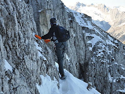 Auch auf unserem Weg hat es Schnee