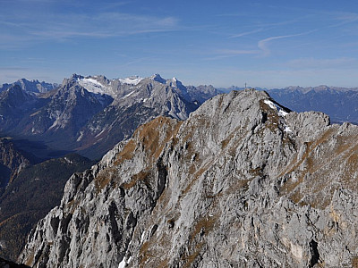 Gerberkreuz (2307 m) vor dem Wettersteingebirge