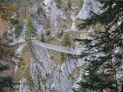 Die Hängebrücke des Leitersteig