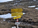Wegweiser an der Brunnsteinscharte
