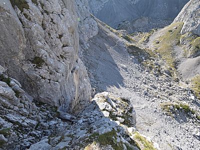 Der Ausblick zurück zur Hütte