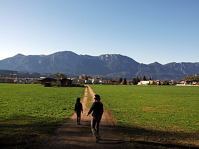 Feldweg ab, der in den Winklweg mündet. 