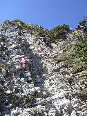 ...und kletternd bergab