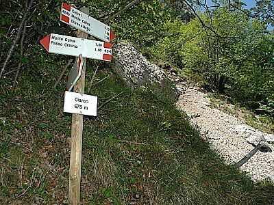 .. Abzweigung auf den Weg B