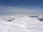 Hinten Piz Bernina und Piz Palü