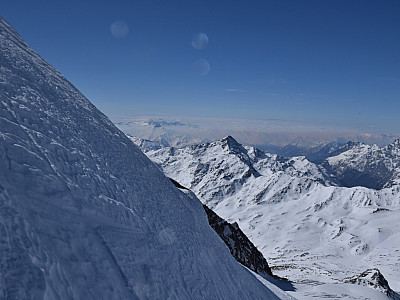 Der Blick am Monte Cevedale vorbei nach Westen