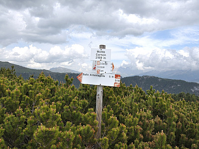 Der eigentliche Gipfel ist von Latschen bedeckt