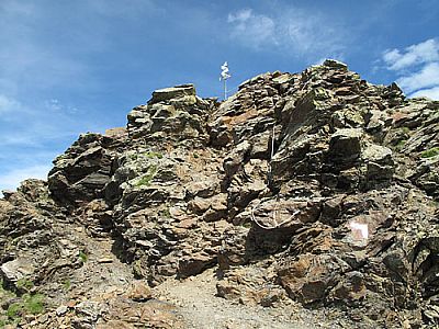 Kraxelstelle an der Anticima