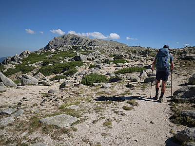 Recht flach zieht sich der Weg weiter Richtung Gipfel