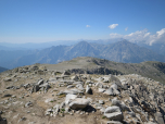 Auch der Aufstiegsweg über das  Plateau ist schön zu sehen 