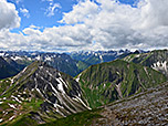 Weitreichender Blick zu den Allgäuer Bergen