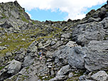 Weiterweg über Felsen