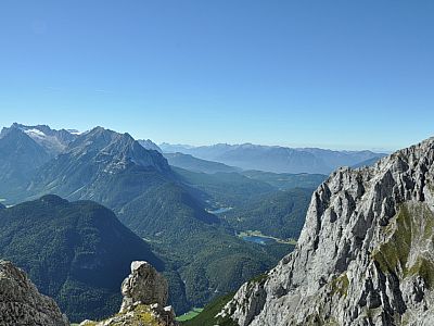 Blick zum Lautersee und Ferchensee am Hohen Kranzberg