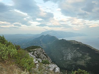 Der Blick nach Osten auf den Sveti Jure bei Makarska