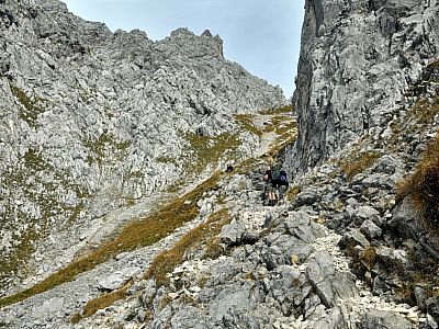 Der Aufstieg zur Rinderscharte... 
