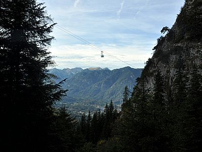 unter der Alpspitzbahn hindurch