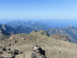 Der Blick zurück auf den Aufstiegsweg und den Capu Tafunatu