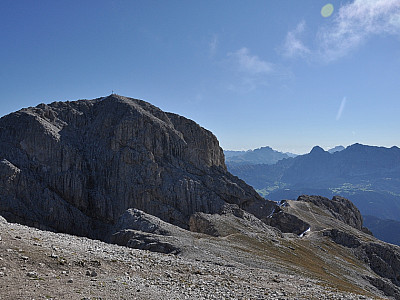 Der Hauptgipfel des Peitlerkofels im Osten