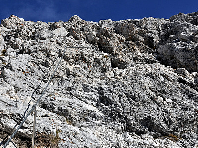 Die letzten Meter des Klettersteigs