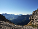 Der Ausblick nach Südosten ins Gadertal