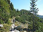 Ab der Erlacher Bockhütte folgt ein kleiner Gegenanstieg