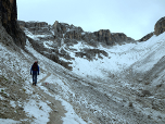 Für den Aufstieg umrunden wir den Cima Pisciadù im Westen 