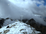 Das Gipfelkreuz des  Cima Pisciadù