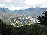 Schöner Blick auf die Dächer von Cilaos
