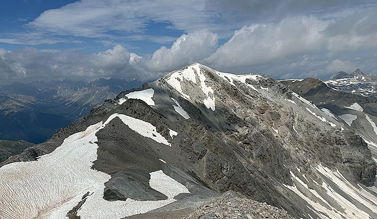 Piz Cristanas (3092 m), Piz Rims (3067 m) und Schadler