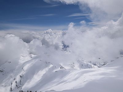 ... während die Wolken die Bernina schon verdecken.