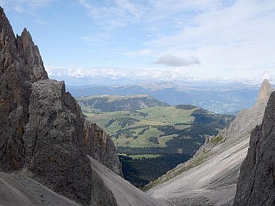 Der Ausblick aus der Scharte nach Nordwesten