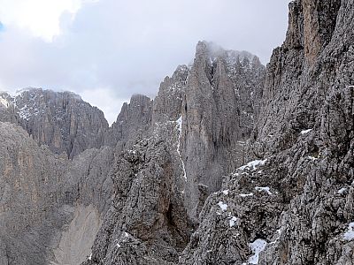 Die inneren Felsen der Langkofelgruppe