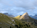 Das  Col Rodella zeigt sich nochmal in der Sonne ...