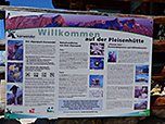 Infotafel an der Hütte