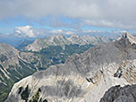 Karwendeltal mit Vogelkarspitze, Östliche Karwendelspitze und Grabenkarspitze