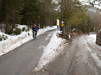 .. bis zum Abzweig an der Isarlodge Wiesenhof.