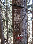 Tafel beim Klettersteig-Einstieg