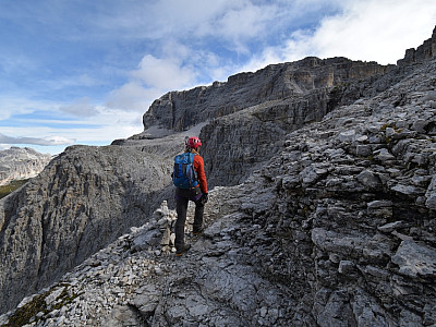 ... bevor wir weiter auf die Terrassen der Sellagruppe aufsteigen.