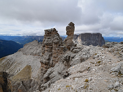 Der Blick zurück auf die Felstürmchen