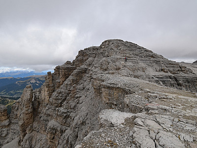 Nach Norden marschieren wir auf den Piz Selva zu