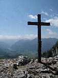 Gipfelkreuz mit Hallstätter See