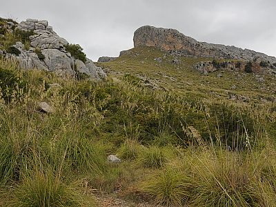Der Blick zurück zu dem Sattel