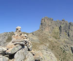 Am Gipfel mit Blick zu Turm IV