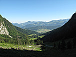 Blick zu den Chiemgauer Alpen