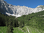 Nach der Alm geht es kurz bergab