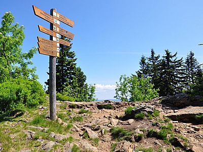 Wegweiser am Gipfel